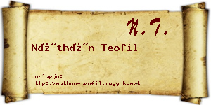Náthán Teofil névjegykártya
